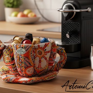 5 (Artemicat) porta capsule caffè fatto a mano stile Artemicat