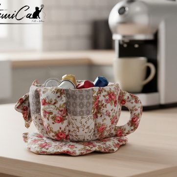 porta capsule caffè fatto a mano stile Artemicat