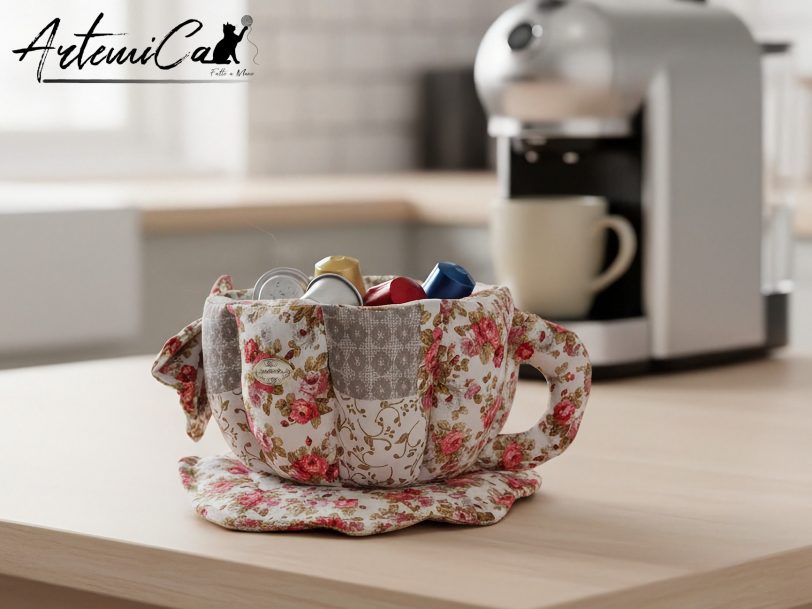 6 (Artemicat) porta capsule caffè fatto a mano stile Artemicat